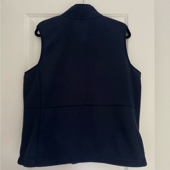 LL BEAN men’s navy blue fleece zip outdoor warm vest jacket size XL - Picture 2 of 4